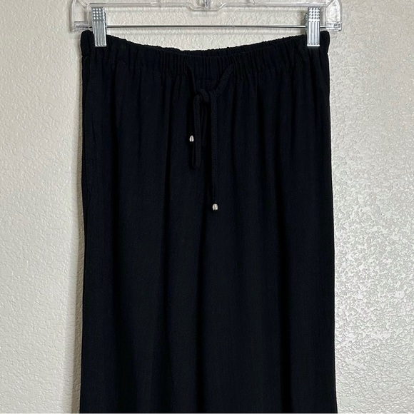 Lillusory Linen Blend Black Wide Leg Pull On Pants, Sz Small - Picture 3 of 13